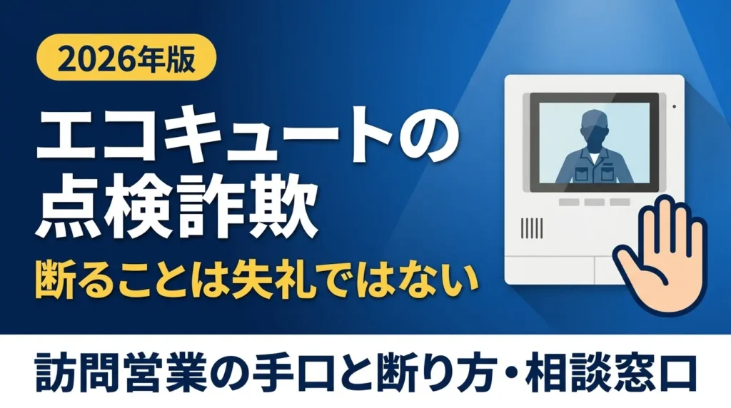 エコキュートの点検詐欺・悪質訪問営業の見分け方と断り方