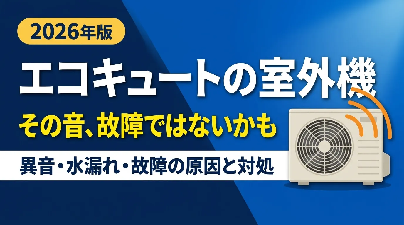 エコキュートの室外機(ヒートポンプ)の異音・水漏れ・故障の対処