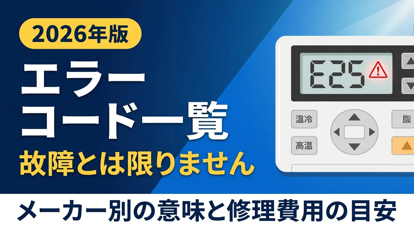 エコキュートのエラーコード一覧とメーカー別の意味・対処法