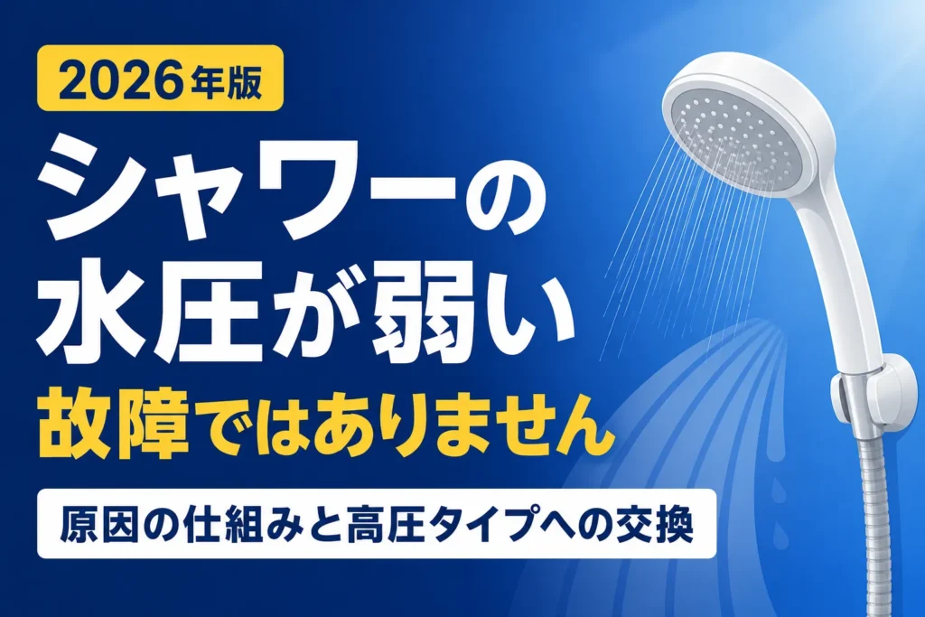 エコキュートの水圧が弱い原因と高圧タイプへの交換