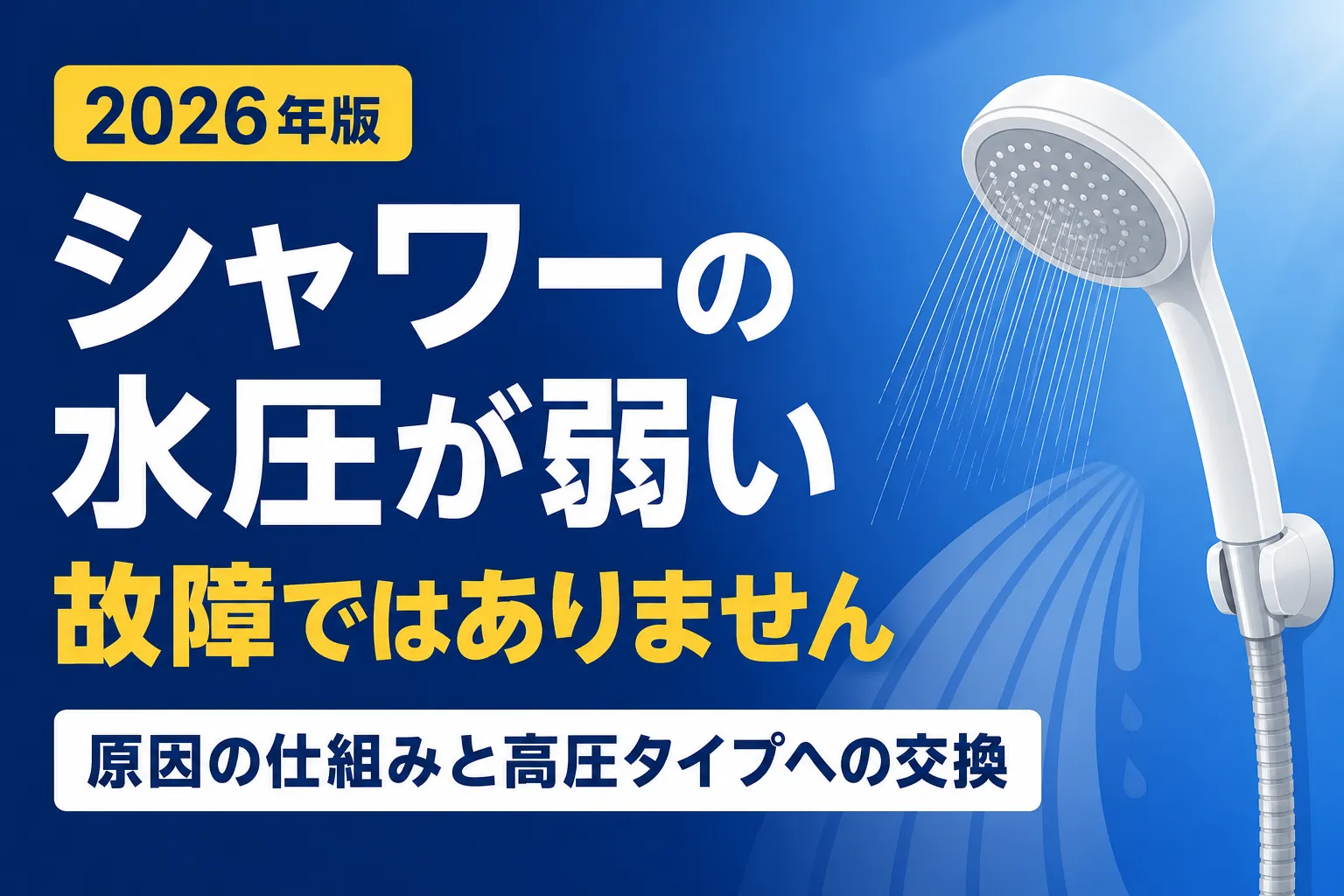 エコキュートの水圧が弱い原因と高圧タイプへの交換