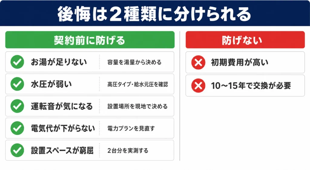 契約前に防げる後悔と防げない後悔