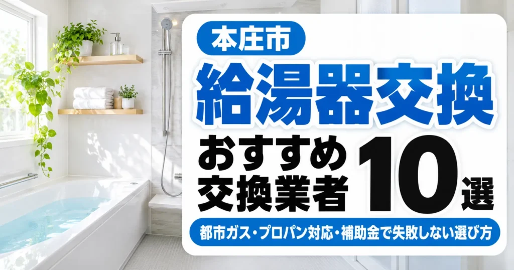 本庄市の給湯器交換おすすめ業者10選|都市ガス・プロパン対応・補助金で失敗しない選び方