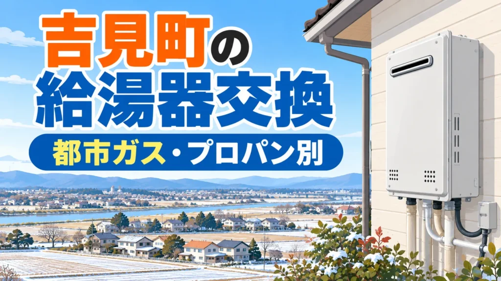 吉見町の給湯器交換おすすめ業者10選|都市ガスの費用相場と補助金の注意点